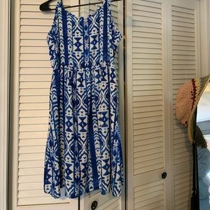 Pretty blue and white dress